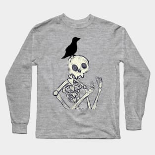 Sad Skeleton Long Sleeve T-Shirt